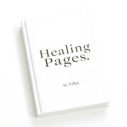 A book cover design featuring a clean and elegant white matte background