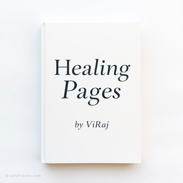 A book cover design featuring a clean and elegant white matte background