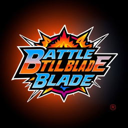A dynamic and energetic logo design for 'Battle Blade', inspired by Beyblade