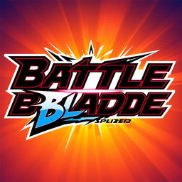 A dynamic and energetic logo design for 'Battle Blade', inspired by Beyblade
