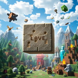 A visually stunning Minecraft command block specifically for Java Edition, highlighted in a dynamic setting