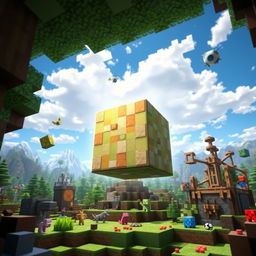 A visually stunning Minecraft command block specifically for Java Edition, highlighted in a dynamic setting