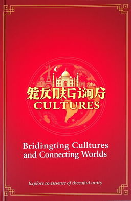 A beautifully designed book cover titled 'Bridging Cultures and Connecting Worlds', featuring a maroon color theme