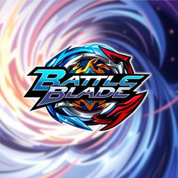 A sleek and dynamic logo for a fictional Beyblade series called "Battle Blade"
