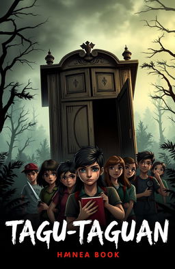 A spine-chilling book cover featuring a large, old mansion set deep within an ominous forest