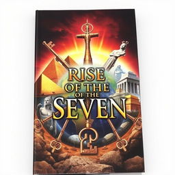 The front cover of a fantasy book titled "Rise of the Seven" prominently displayed as the only text