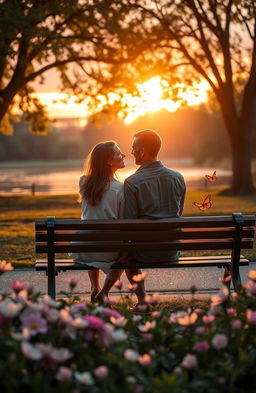 A serene and intimate scene depicting the theme of completeness attained through love in life