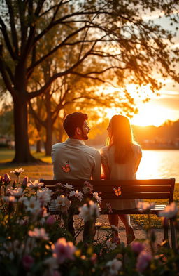 A serene and intimate scene depicting the theme of completeness attained through love in life