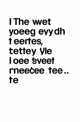 A clean and minimalist design featuring a pure white background with bold black text left-justified