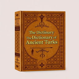 A visually striking cover design for a dictionary titled 'The Dictionary of Ancient Turks'