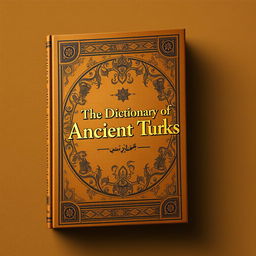 A visually striking cover design for a dictionary titled 'The Dictionary of Ancient Turks'