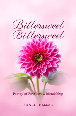 A beautiful book cover for a love poetry collection titled 'Bittersweet Heart'