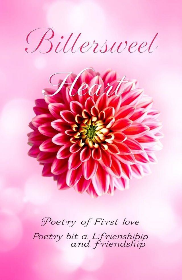 A beautiful book cover for a love poetry collection titled 'Bittersweet Heart'