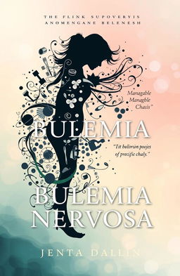 A powerful and evocative book cover design about bulimia nervosa, showcasing a delicate balance between beauty and struggle