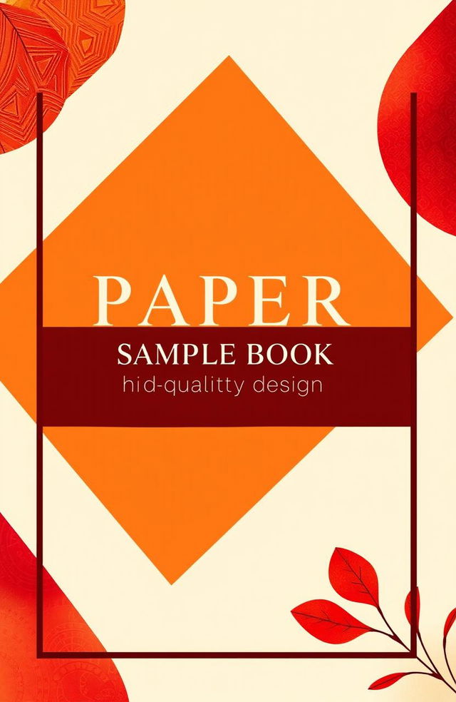 A cover design for a paper sample book featuring a modern design