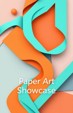 A modern cover design for a paper art sample booklet, featuring a sleek and minimalist aesthetic