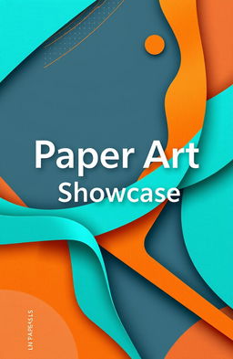 A modern cover design for a paper art sample booklet, featuring a sleek and minimalist aesthetic