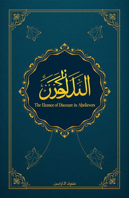 A book cover design for a poetry collection titled "حسن المقال في ترتيب الأكفار" (The Elegance of Discourse in Organizing Disbelievers)