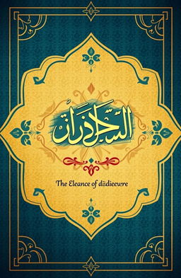 A book cover design for a poetry collection titled "حسن المقال في ترتيب الأكفار" (The Elegance of Discourse in Organizing Disbelievers)