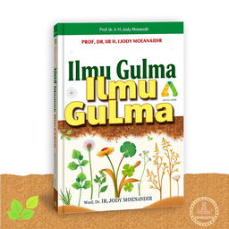 A professional book cover design for 'Ilmu Gulma' by Prof