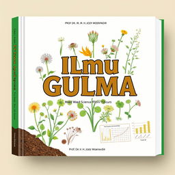 A professional book cover design for 'Ilmu Gulma' by Prof