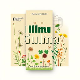 A professional book cover design for 'Ilmu Gulma' by Prof