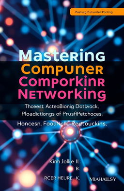 A visually compelling book cover design for 'Mastering Computer Networking: Foundations, Protocols, and Practical Applications'
