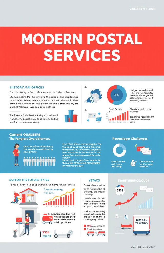 A detailed and informative report about the modern postal services, focusing on the evolution of post offices, their role in communication, and the services they offer today