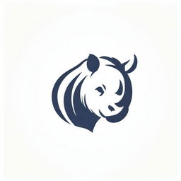 A stylized logo featuring a powerful rhinoceros.