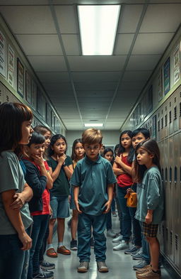 A powerful visual representation of bullying in a school setting