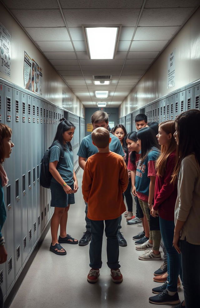 A powerful visual representation of bullying in a school setting