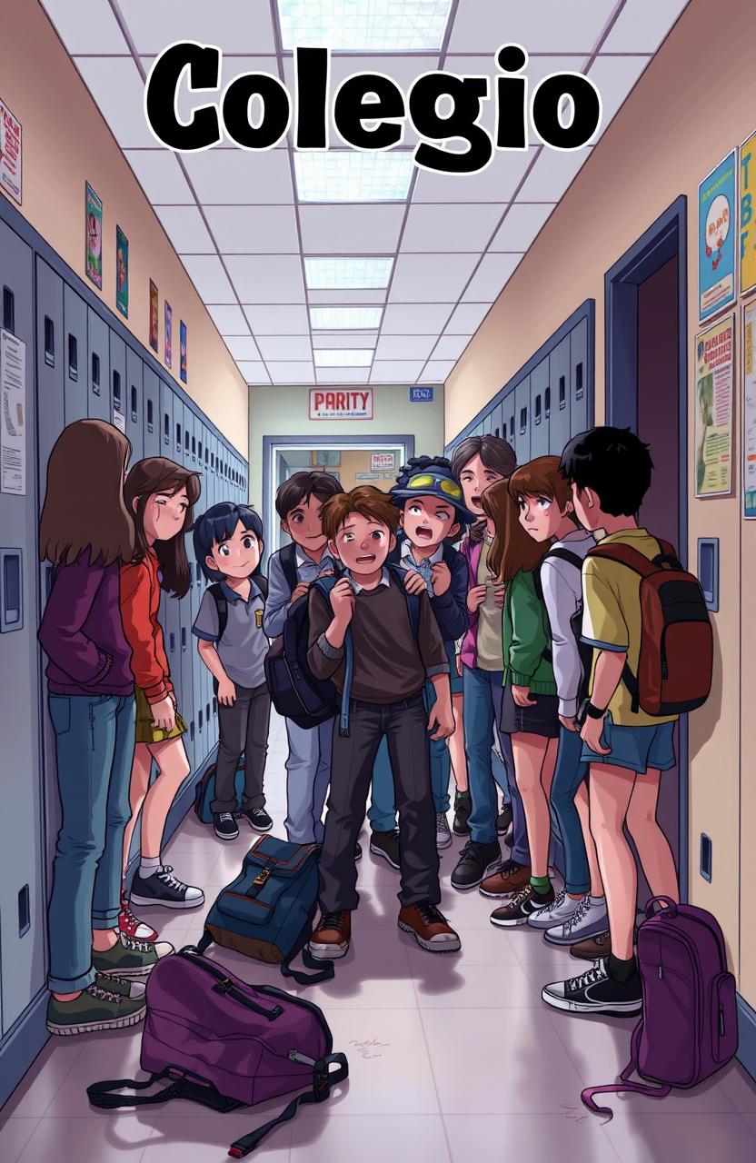 A powerful and emotive school scene depicting bullying in a high school environment