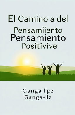 A minimalist book cover design for a self-help book titled 'El Camino del Pensamiento Positivo' by author Ganga lpz