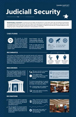 A detailed and professional report on judicial security featuring a sleek and modern design
