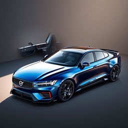 A luxurious Volvo car designed as the xQc 900, modified with Mansory style features