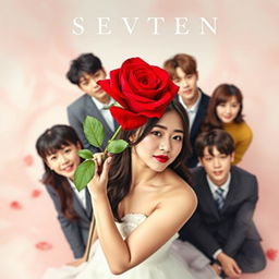 An album cover featuring the members of Seventeen, surrounded by a soft and artistic backdrop