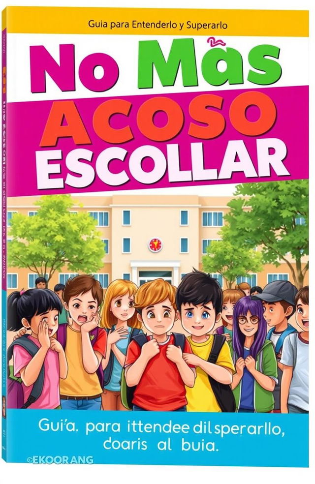 A thought-provoking ebook cover depicting a school scene addressing the theme of bullying