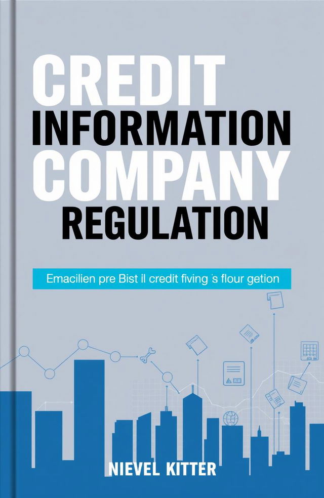 A modern and informative book cover design for a guide on credit information company regulation