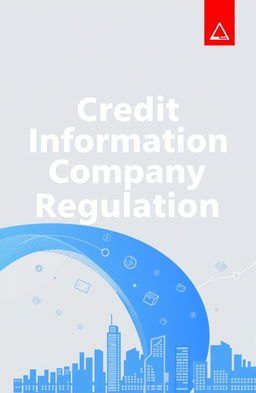 A modern and informative book cover design for a guide on credit information company regulation