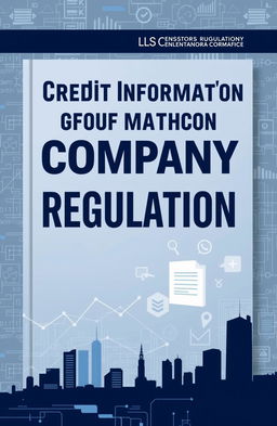 A modern and informative book cover design for a guide on credit information company regulation