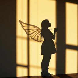 A visually striking image of the shadow of a man and a woman embracing on a wall