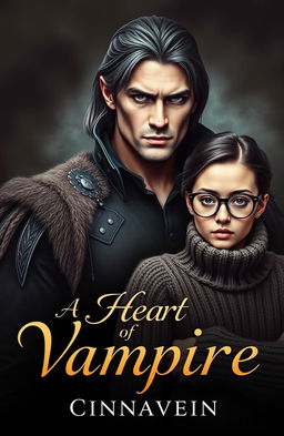 A dark romance book cover depicting an ancient, beautiful male vampire with a strong jawline and middle-length hair, exuding a warrior-like presence