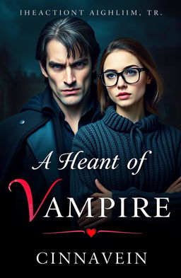 A dark romance book cover depicting an ancient, beautiful male vampire with a strong jawline and middle-length hair, exuding a warrior-like presence