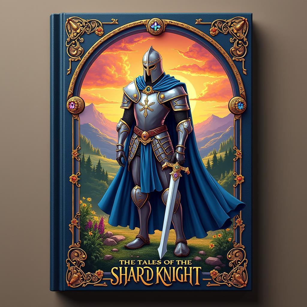 A beautifully illustrated book cover for 'The Tales of the Shard Knight