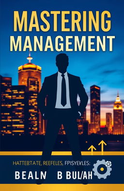A striking and professional book cover for a management book, featuring a stylized silhouette of a businessperson confidently standing at the forefront