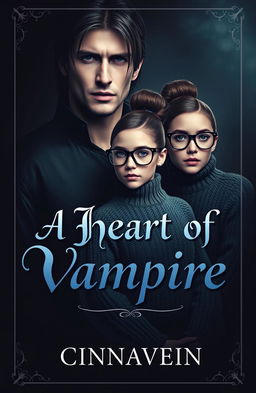 A dark romance novel cover featuring a beautiful male vampire with a strong jawline and middle-length hair, exuding a warrior-like presence