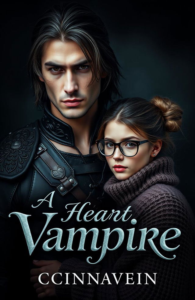 A dark romance cover featuring a beautiful yet cruel male vampire with a strong jawline and medium-long hair, resembling a fierce warrior