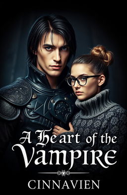 A captivating dark romance book cover featuring a beautiful, yet cruel male vampire with a strong jawline and medium-length hair, resembling a fierce warrior dressed in intricately designed ancient leather armor