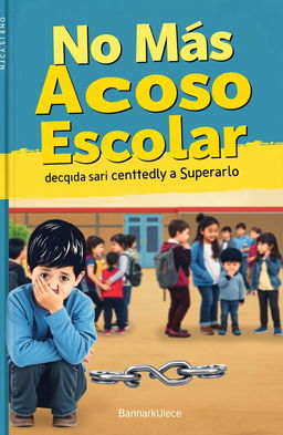 A poignant cover design featuring a school environment that highlights the theme of bullying