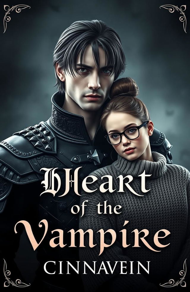 A captivating book cover depicting a dark romance scene